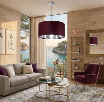 Lampa wisząca HOME 30 fioletowa/srebrna