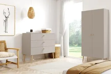 Szafa LEBEL z drążkiem 100cm kaszmirowa