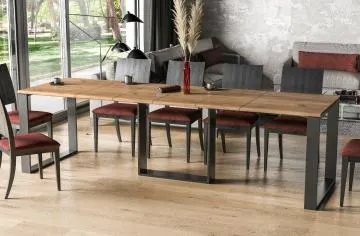 Stół rozkładany BORYS 130(250)x80 dąb złoty craft