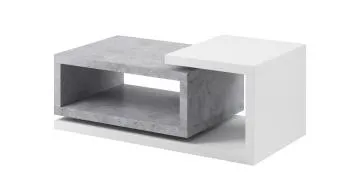 Stolik kawowy BOTA 120x60 biały/beton colorado