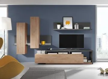 Stolik kawowy BOTA 120x60 antracyt/dąb ribbec