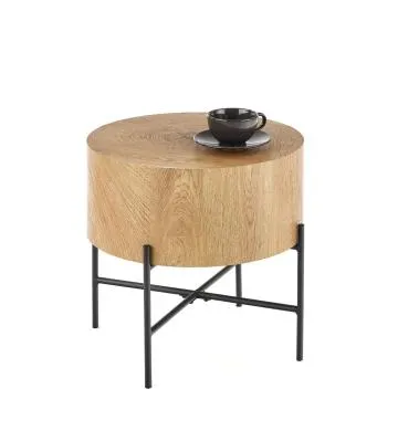 Stolik kawowy BROOKLYN S 45x45 dąb/czarny