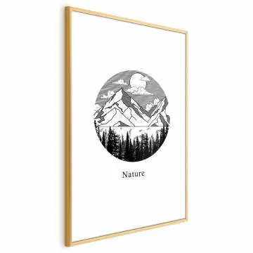 Plakat Zaginiona kraina 29,7x42 cm z ramą złotą z marginesem