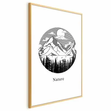 Plakat Zaginiona kraina 21x30 cm z ramą złotą bez marginesu