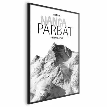 Plakat Nanga Parbat 60x90 cm z ramą czarną bez marginesu