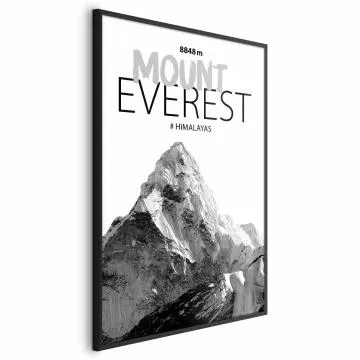 Plakat Mount Everest 60x90 cm z ramą czarną bez marginesu