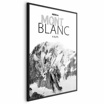 Plakat Mont Blanc 29,7x42 cm z ramą czarną bez marginesu