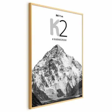 Plakat K2 60x90 cm z ramą złotą bez marginesu