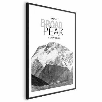 Plakat Broad Peak 40x60 cm z ramą czarną z marginesem