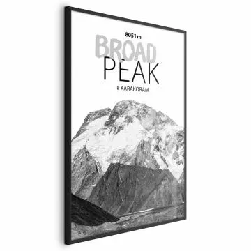 Plakat Broad Peak 60x90 cm z ramą czarną bez marginesu