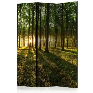 Parawan dwustronny Pejzaże 135x172 cm 3-częściowy zielony