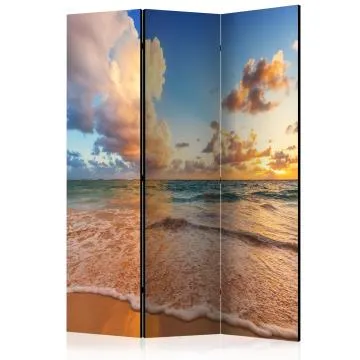 Parawan jednostronny Pejzaże 135x172 cm 3-częściowy beżowy