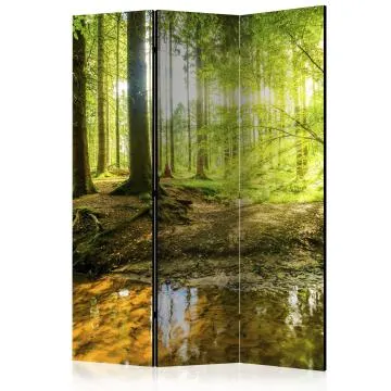 Parawan akustyczny Pejzaże 135x172 cm 3-częściowy żółty