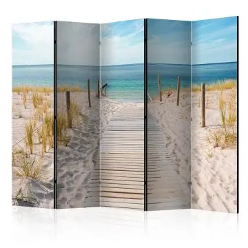 Parawan akustyczny Pejzaże 225x172 cm 5-częściowy beżowy