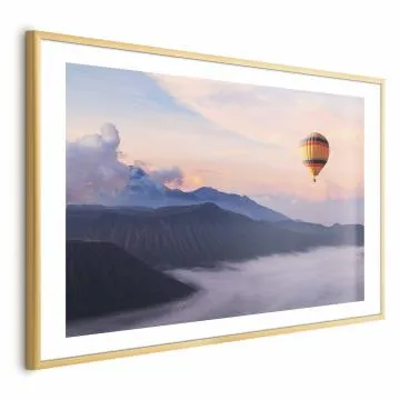 Plakat Warto marzyć 60x40 cm z ramą złotą z marginesem