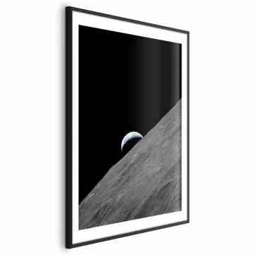 Plakat Samotna planeta 21x30 cm z ramą czarną z marginesem