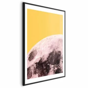 Plakat Słoneczny księżyc 29,7x42 cm z ramą czarną z marginesem