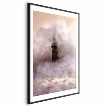 Plakat Sztorm 40x60 cm z ramą czarną z marginesem
