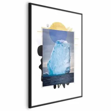 Plakat Góra lodowa 40x60 cm z ramą czarną bez marginesu