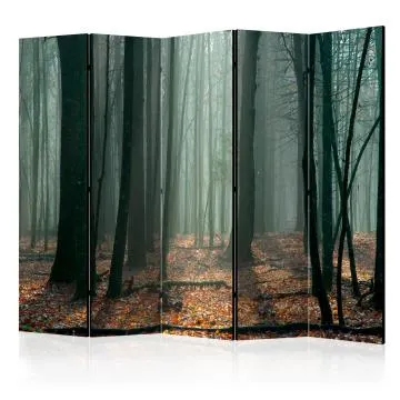 Parawan akustyczny Pejzaże 225x172 cm 5-częściowy czarny