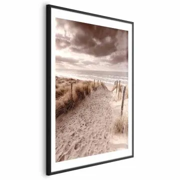 Plakat Odległa wydma 29,7x42 cm z ramą czarną z marginesem