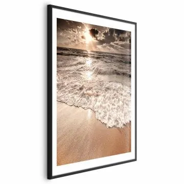 Plakat Przestrzeń fal 60x90 cm z ramą czarną z marginesem
