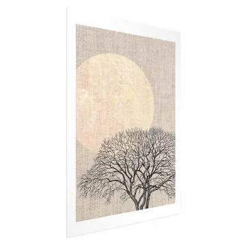 Plakat Poranna pełnia księżyca 60x90 cm bez ramy z marginesem