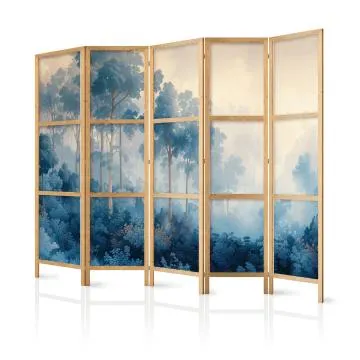 Parawan japoński Kwiaty 225x172 cm 5-częściowy beżowy