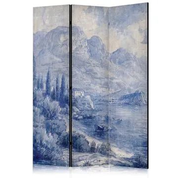 Parawan dwustronny Pejzaże 135x172 cm 3-częściowy szary
