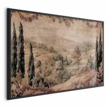 Plakat Śródziemnomorski krajobraz 60x90 cm z ramą czarną bez marginesu
