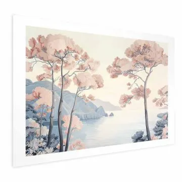 Plakat Ocean i drzewa 42x29,7 cm bez ramy bez marginesu