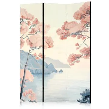 Parawan akustyczny Pejzaże 135x172 cm 3-częściowy beżowy