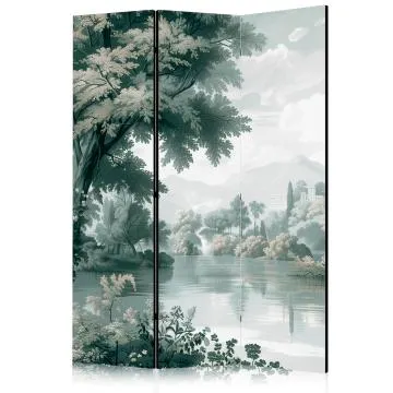 Parawan akustyczny Pejzaże 135x172 cm 3-częściowy szary