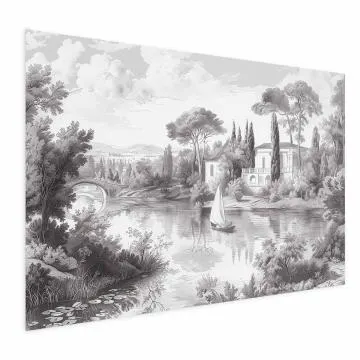 Plakat Pejzaż vintage 60x40 cm bez ramy z marginesem