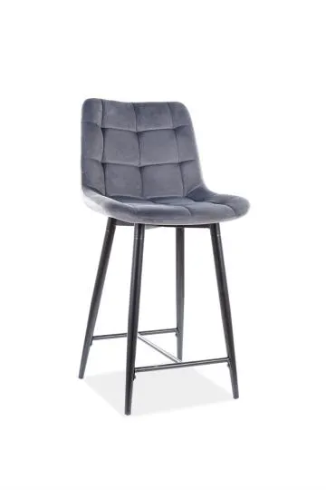 Hoker niski CHIC H-2 VELVET szary