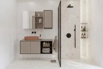 Szafka łazienkowa GAJA 1D 78cm congo z lustrem
