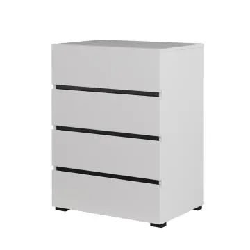 Komoda CROSS 4S 60cm biała/czarna