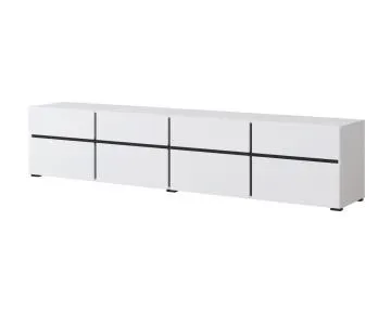 Szafka RTV CROSS 4K4S 225cm biała/czarna
