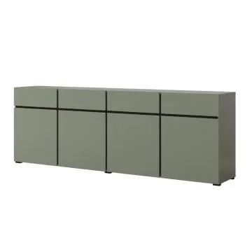 Komoda CROSS 4D4S 225cm zielona/czarna