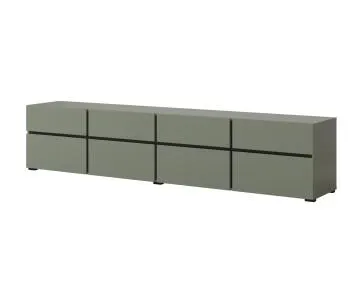 Szafka RTV CROSS 4K4S 225cm zielona/czarna