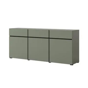 Komoda CROSS 3D3S 180cm zielona/czarna