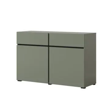 Komoda CROSS 2D2S 119cm zielona/czarna