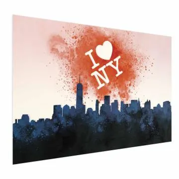 Plakat I love NY 90x60 cm bez ramy bez marginesu