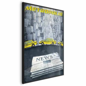 Plakat Metropolis 60x90 cm z ramą czarną bez marginesu