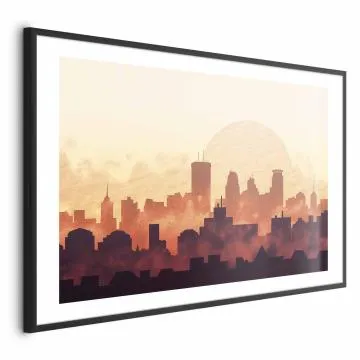Plakat Żar miasta 90x60 cm z ramą czarną z marginesem