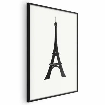 Plakat Wieża Eiffla 40x60 cm z ramą czarną bez marginesu