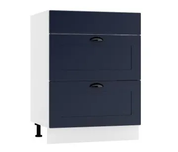 Szafka kuchenna stojąca 60 ADELE D60PC S/2 granatowa mat