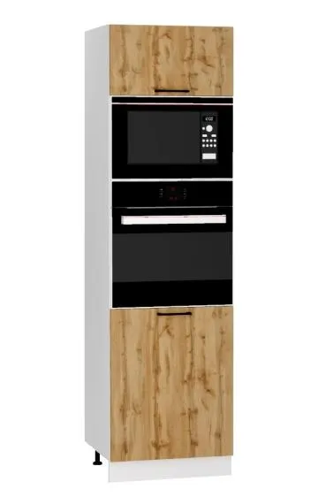 Szafka pod piekarnik i mikrofalę 60 BONO D60 PK MV/2133 P/L dąb złoty
