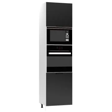 Szafka pod piekarnik i mikrofalę 60 DENIS D60 PK MV/2333 P/L czarna mat