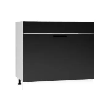 Szafka pod zlew 80 DENIS D80ZL S/1 czarna mat